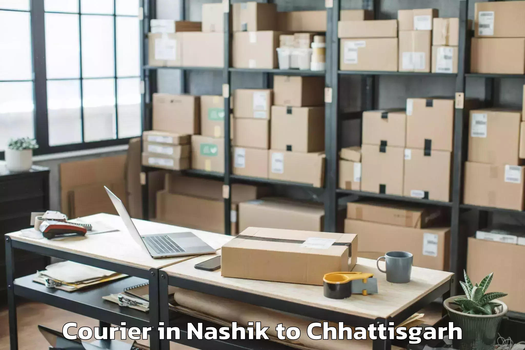 Top Nashik to Malkharoda Courier Available